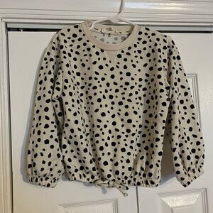 Jessica Simpson Cream and Black Polka Dot Sweater